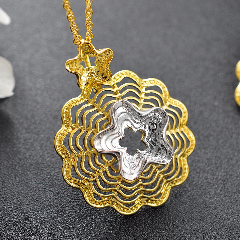 ZEADear ювелирные изделия цветок серьги подвеска ожерелье большие богемные