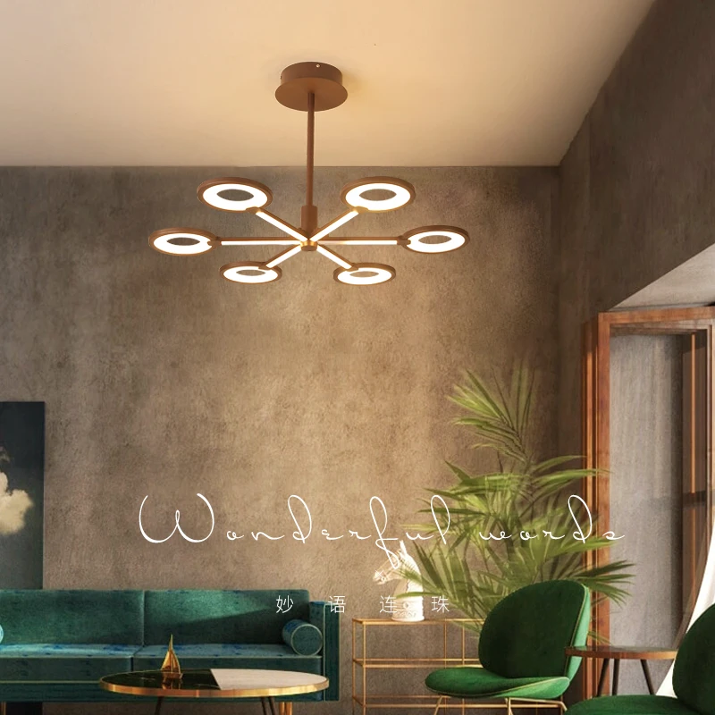 New Brown Ceiling Lamp for living room bedroom Aluminum Modern LED Light cocina accesorio lampara techo plafonnier led | Освещение
