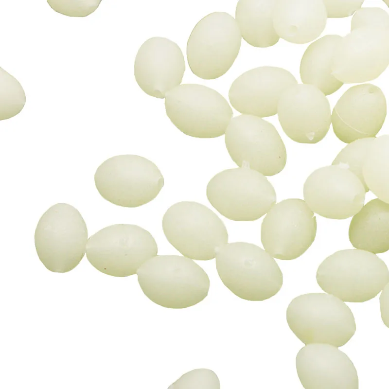 100 шт. овальная светящая рыболовная бусины свечение темная приманка Плавающий