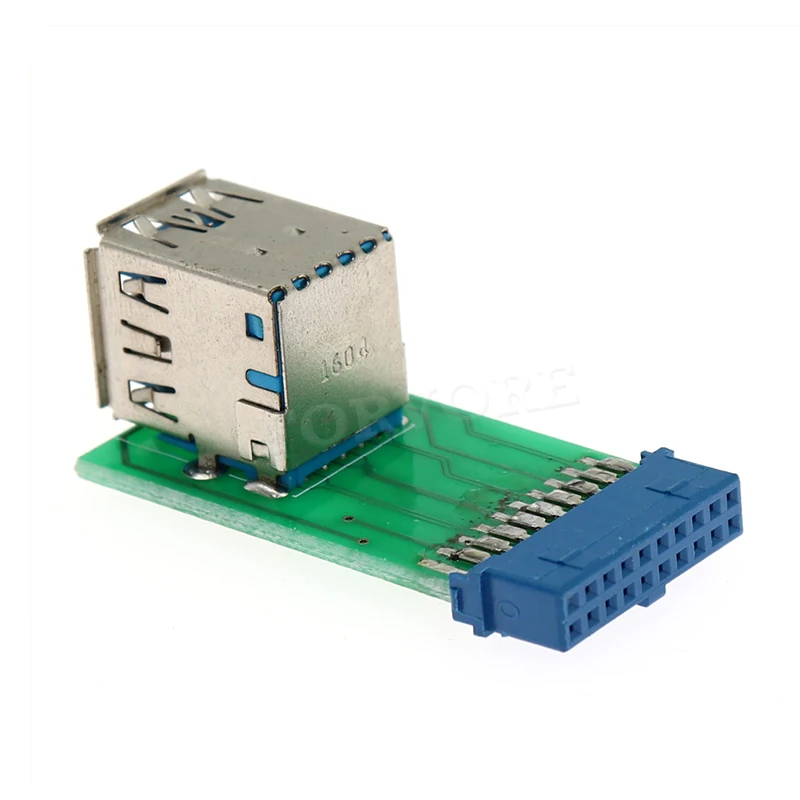 Двухэтажный концентратор USB 3 0 19 штырьков двойной порт A карта конвертера|Платы