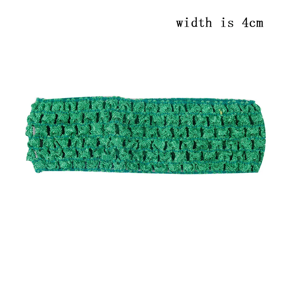 green 10 шт./лот, эластичная вязаная резинка для волос для девочек, для новорожденных детей, пачка, вязаная повязка на голову для девочек, резинки для волос, аксессуары для волос - Цвет: green