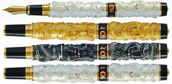 Перьевая ручка JINHAO Два дракона играют с жемчугом перьевая резным пером без