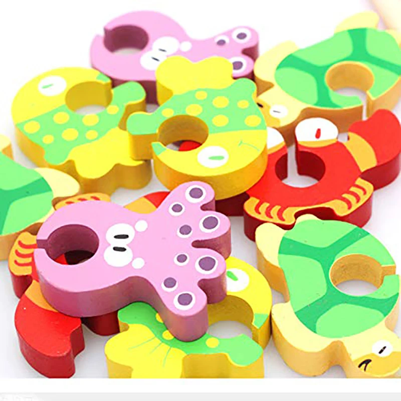 Детские деревянные игрушки магнитная рыболовная игра 3D пазл игрушка-пазл