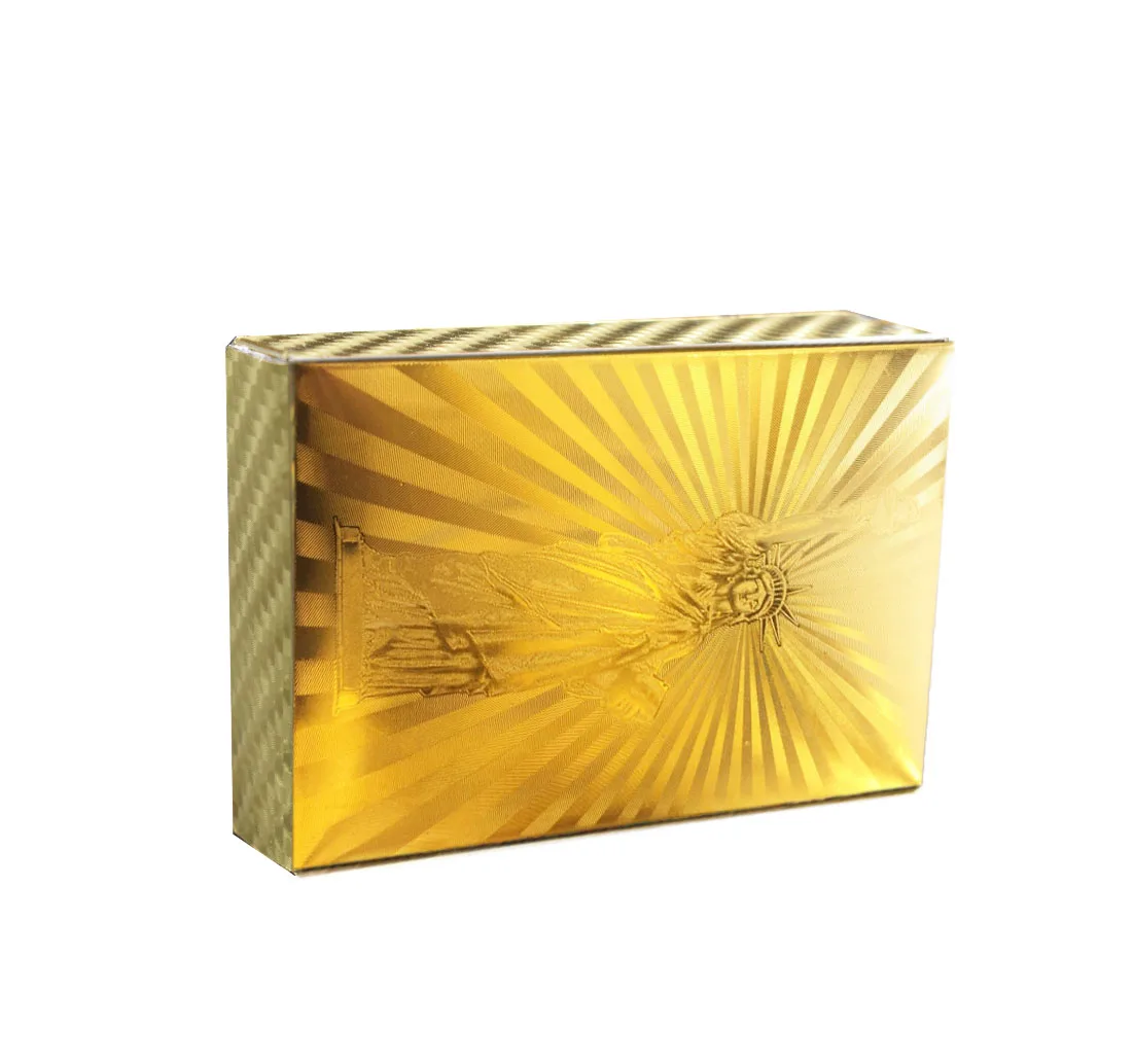 

Holiday Gifts 999.9 Gold Foil Gold Playing Card Golden Liberty Style Poker Card Personalized Gift