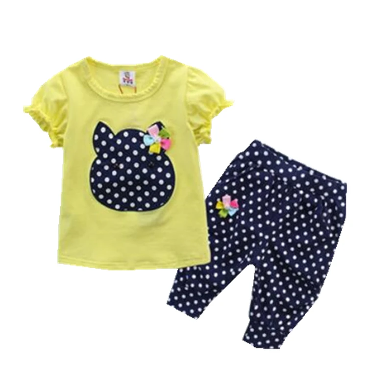 BibiCola/комплекты одежды для новорожденных девочек Летняя хлопковая футболка +