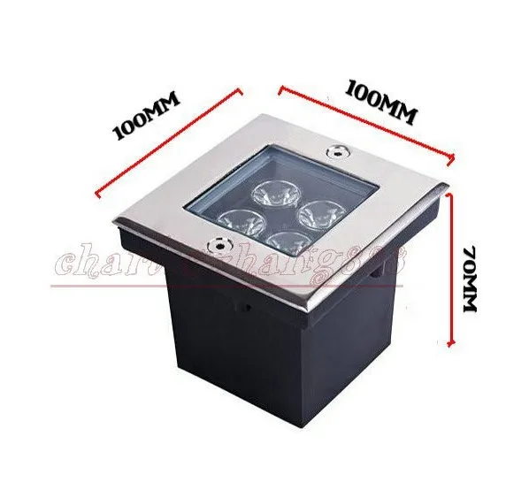 DHL Бесплатная Доставка! Квадратный светодиодный подземный светильник 4 Вт