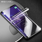 Eqvvol 9D полное покрытие мягкая Гидрогелевая пленка для Samsung S9 S8 S7 Plus изогнутая Защитная пленка для экрана для Galaxy Note 8 9 фиолетовая световая пленка