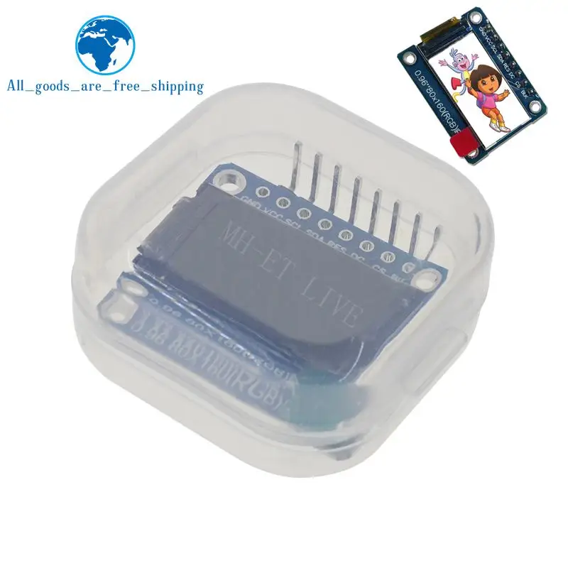 TZT TFT дисплей 0,96/1,3 дюймов ips 7P SPI HD 65K полноцветный ЖК-модуль ST7735 Привод IC 80*160(не OLED) для Arduino - Цвет: 0.96 TFT