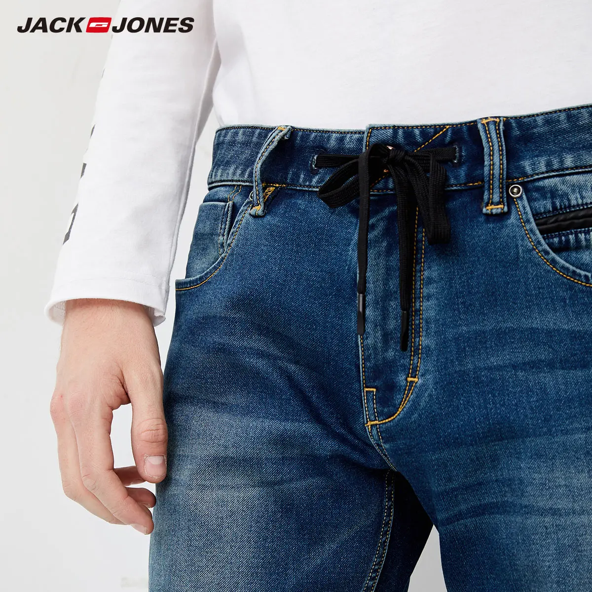 Мужские прямые джинсы Jack Jones облегающие весна осень 2019 | 218132501|Мужские джинсы|