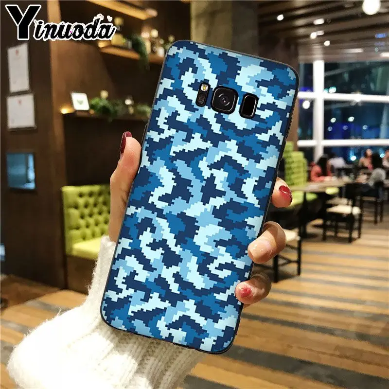 Yinuoda Camouflage TPU black Phone Case Cover Shell For GALAXY s5 s6 edge plus s7 s8 s9 | Мобильные телефоны и аксессуары