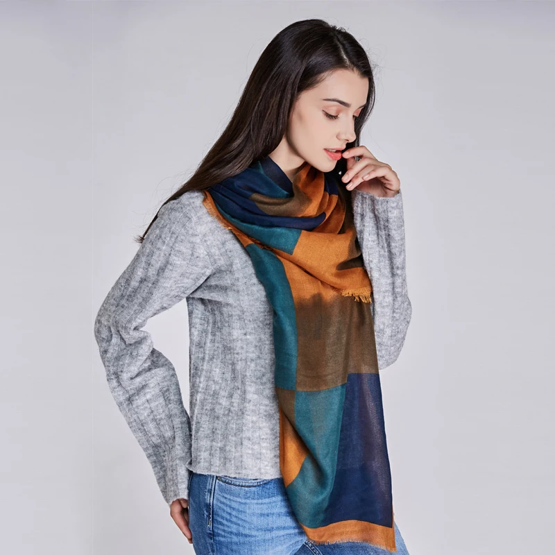 Jinjin. QC2019 брендовые шарфы для женщин и шали в клетку echarpe foulard женская зимняя