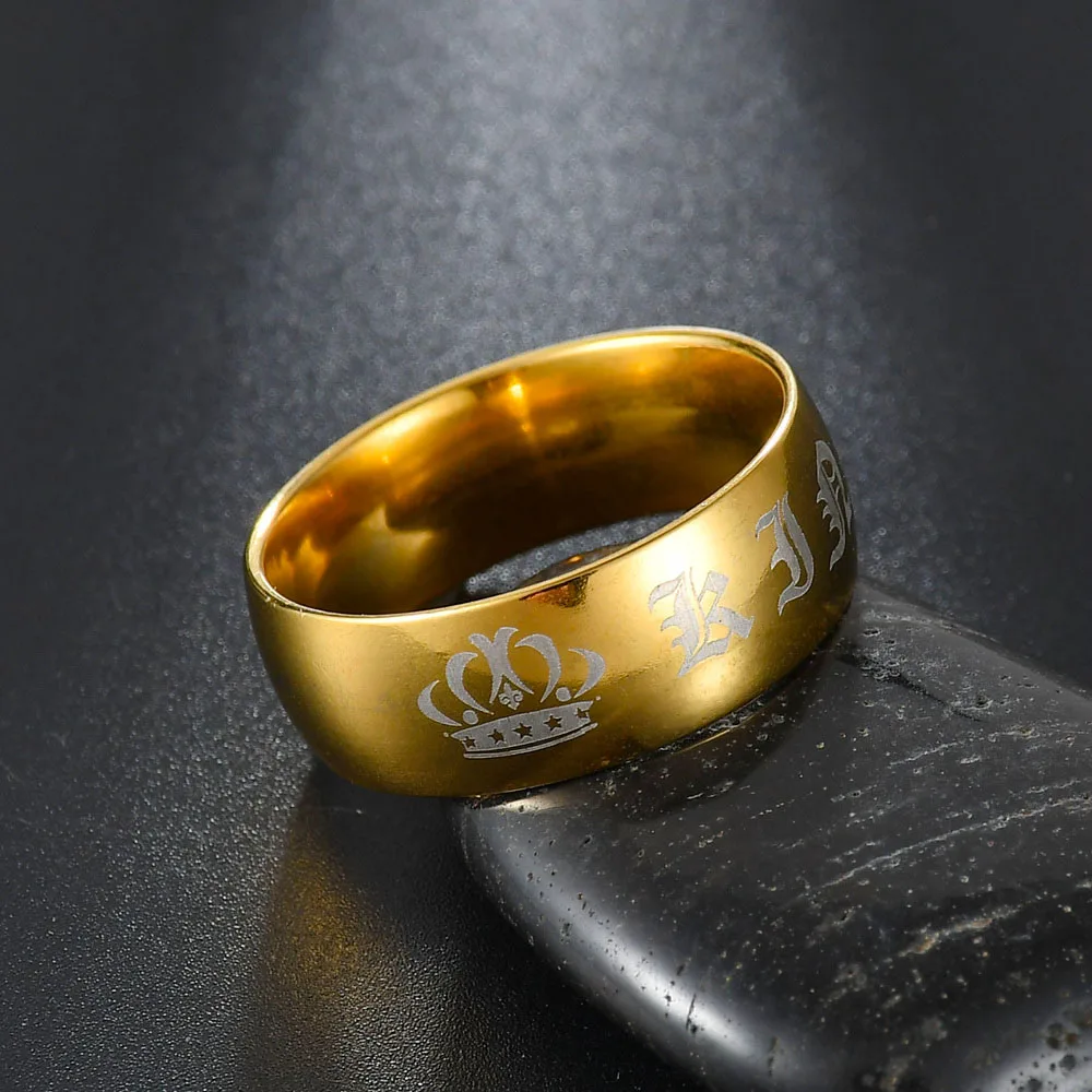 MeMolissa Vintage Crown Ring JESUS Christian Cross Couple High Polished For Men and Women Engagement Gift for Friends | Украшения и