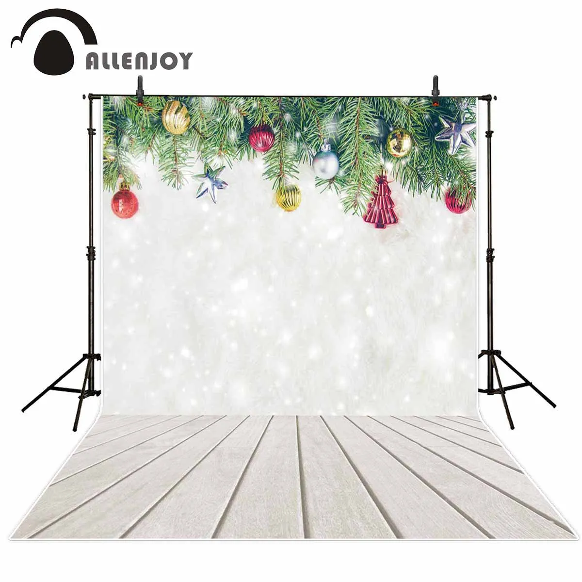 Allenjoy Рождественская тема фон для фотосъемки с блестками bokeh сосновые детские