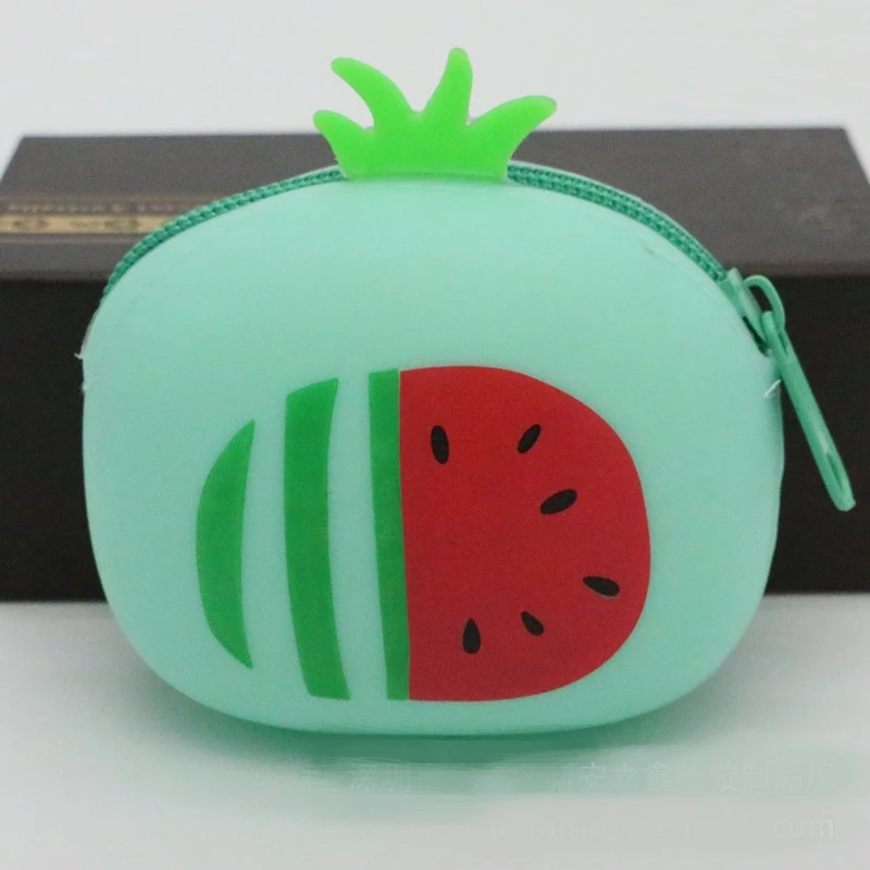 Новинка 2017 года фрукты девушки силиконовые маленькие Мини Портмоне кошелек для