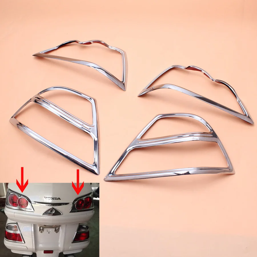 ABS Motorcycle Show Chrome Saddlebag Light Grilles for 2006-2010 Honda Goldwing GL1800 Fairing Saddlebag Light Accents