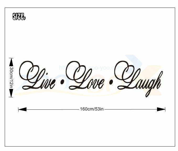 Live Love laugh quote настенные 8021 декоративные Adesivo де Parede Съемный Виниловый Стикер|sticker