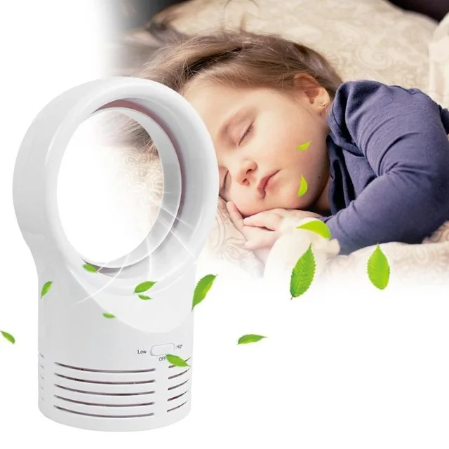 Портативный мини круглый вентилятор без пузырьков Настольный охлаждения