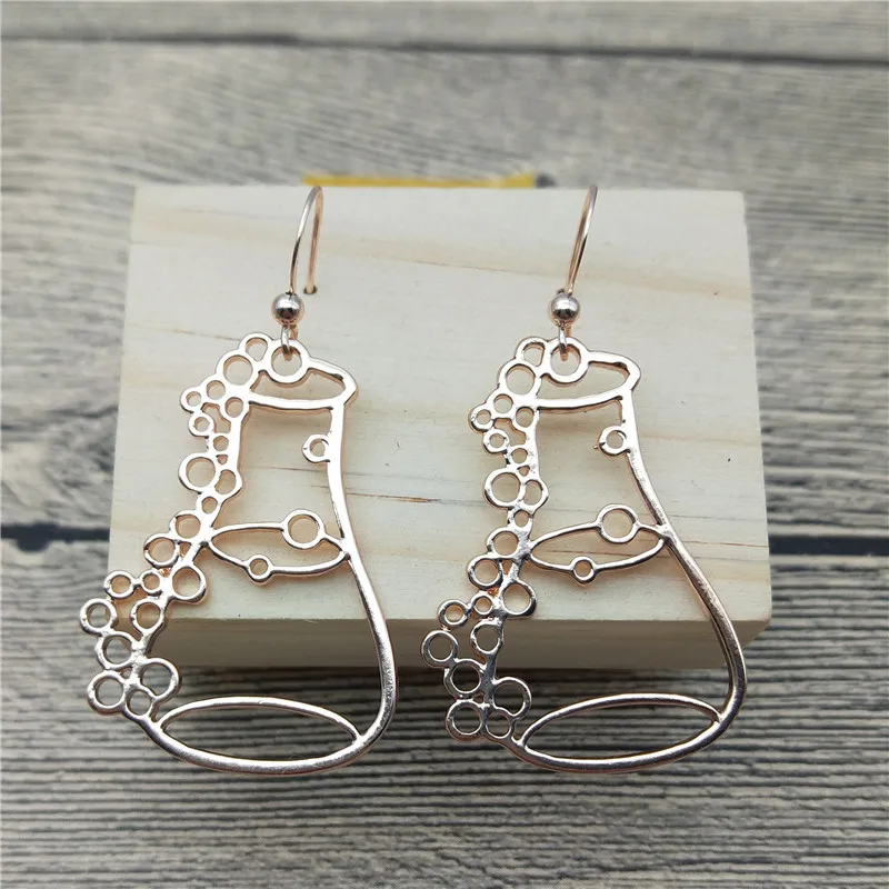 Женские Висячие серьги Erlenmeyer подарочные конические Серьги фляжки в виде бутылки