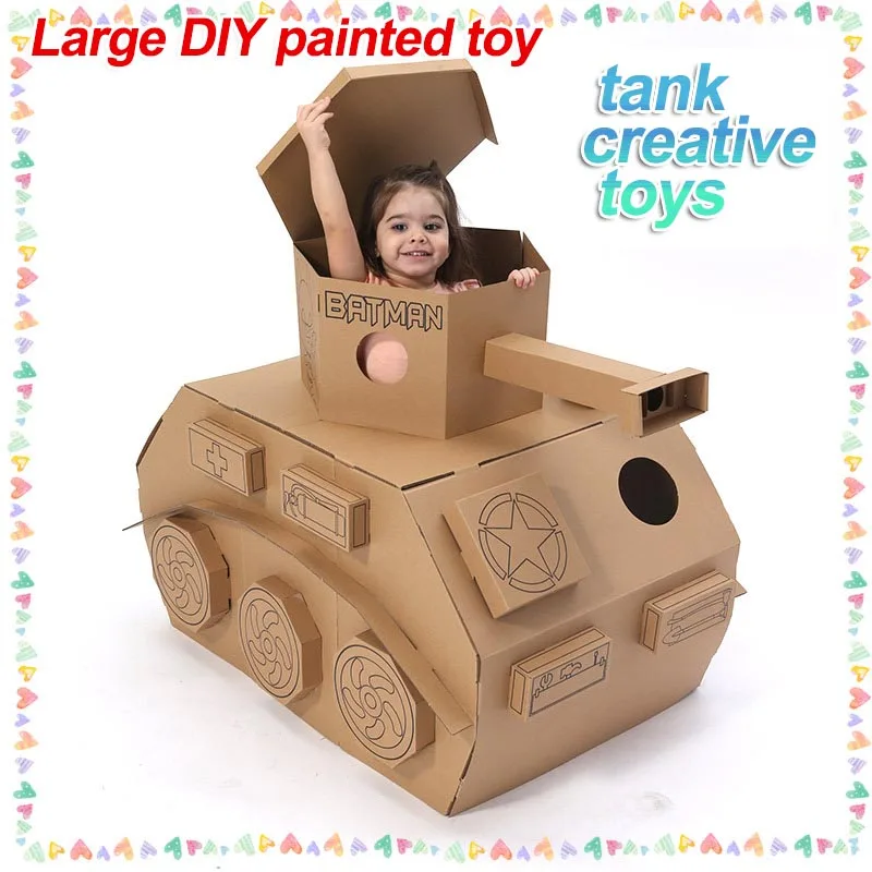 Большой креативный игрушечный танк DIY классная игрушечная палатка игровой домик