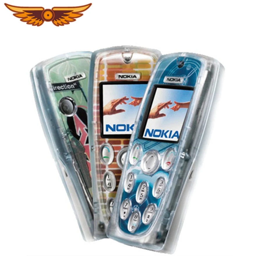 Разблокированный Nokia 3200 GSM 1,56 дюймов FM радио muilt-язык красный только Восстановленный Классический дешевый и старый мобильный телефон