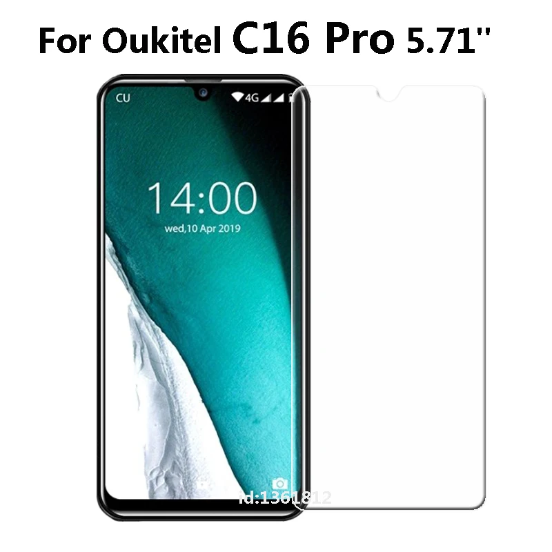 Чехол Oukitel C16 Pro с защитной подставкой, стильный из искусственной кожи, откидная Силиконовая задняя крышка для Oukitel C 16 Pro, кошелек для телефона, Капа 5,71 дюймов - Цвет: Tempered glass