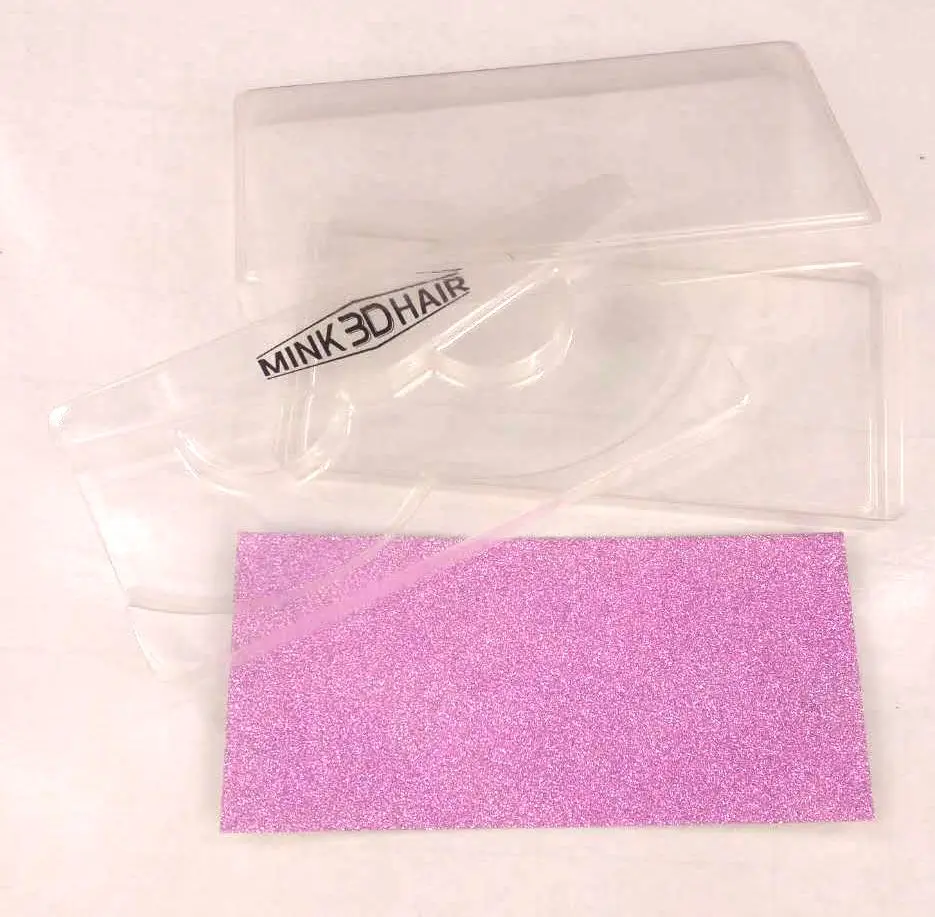 have logo pink 10 компл./лот квадратная упаковочная коробка для ресниц пустой ресницы пластиковый посылка все прозрачной крышкой лоток ресницы DIY мягкий упаковочная коробка - Цвет: have logo pink