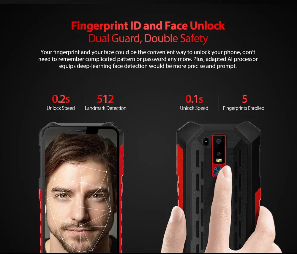 Ulefone Armor 6, 4G, смартфон, 6,2 дюймов, Android 8,1, четыре ядра, 6 ГБ ram, 128 ГБ rom, датчик отпечатков пальцев, 5000 мАч, мобильный телефон