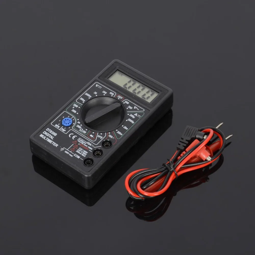DT830B мини мультиметр ЖК дисплей цифровой Multimetro для вольт ампер тестер