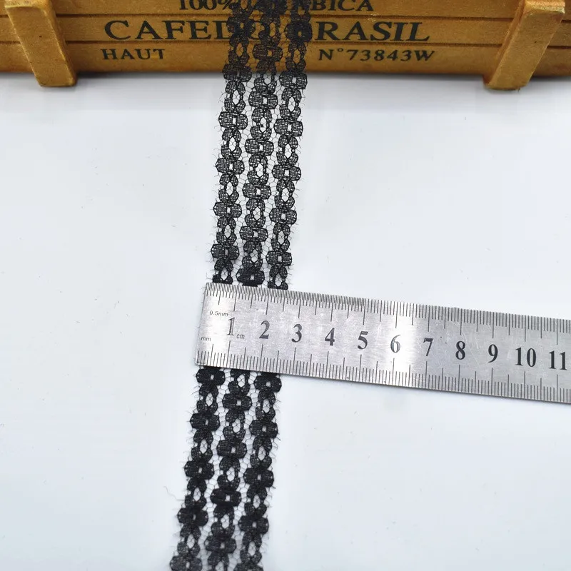 10 ярдов/партия, Черное кружево, лента, тесьма, одежда, платье, ювелирные изделия, Вышитое кружево, отделка лентами, ткань для шитья, украшение, Кружевная аппликация - Цвет: 100-3  Width 26mm