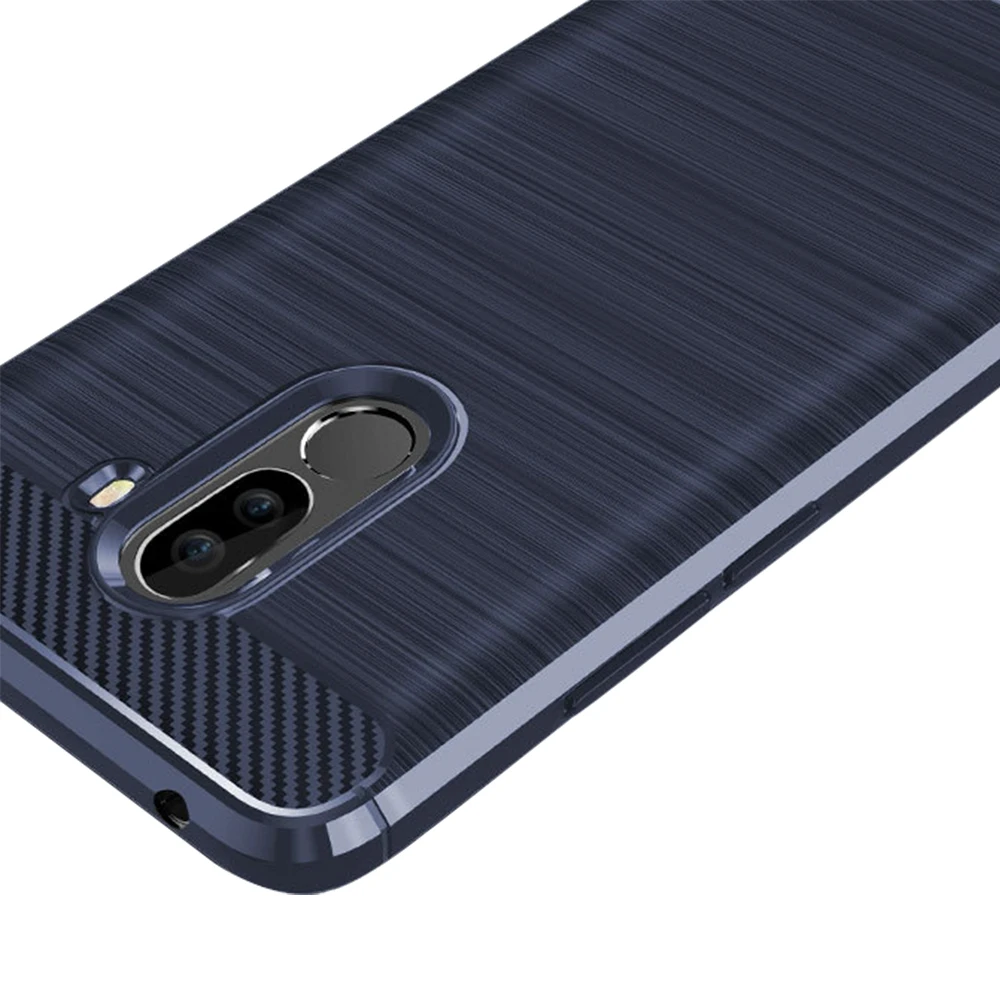 Pocophone f1 case tpu For Xiaomi F1 Case Carbon Fiber Shockproof TPU Rear Cover Poco Silicone |