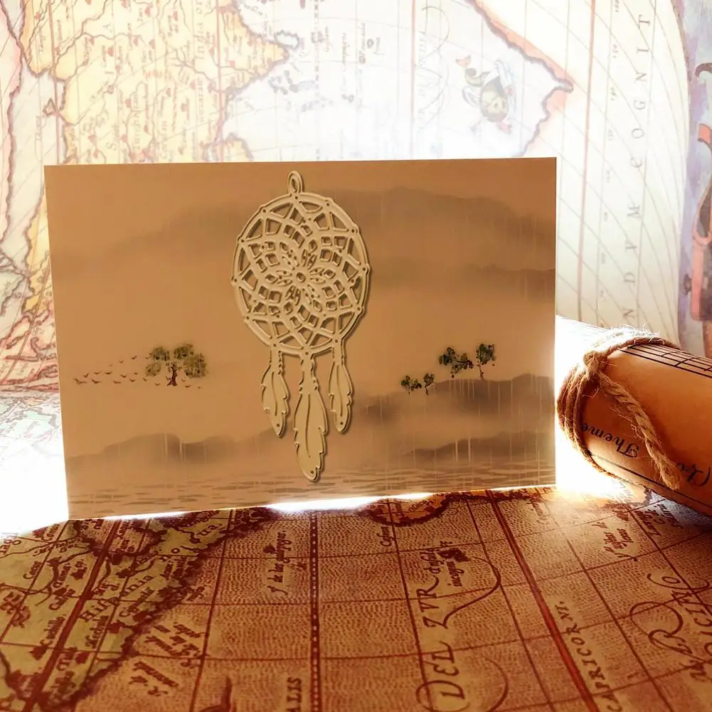 Ловец снов цветок металлические высекальные штампы для скрапбукинга тиснение