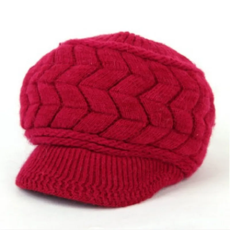 Однотонная Вязаная Шерстяная женская шапка whatin shower Толстая теплая Snapback зимние
