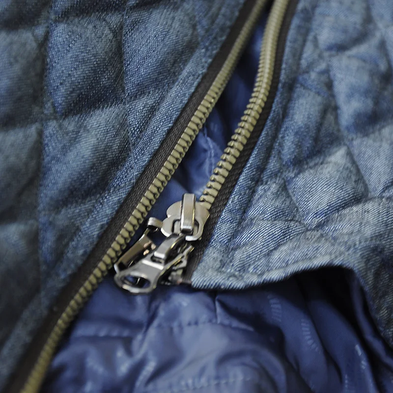 MissFoFo женские пуховики куртки CLJ модный жилет маленькая клетчатая джинсовая