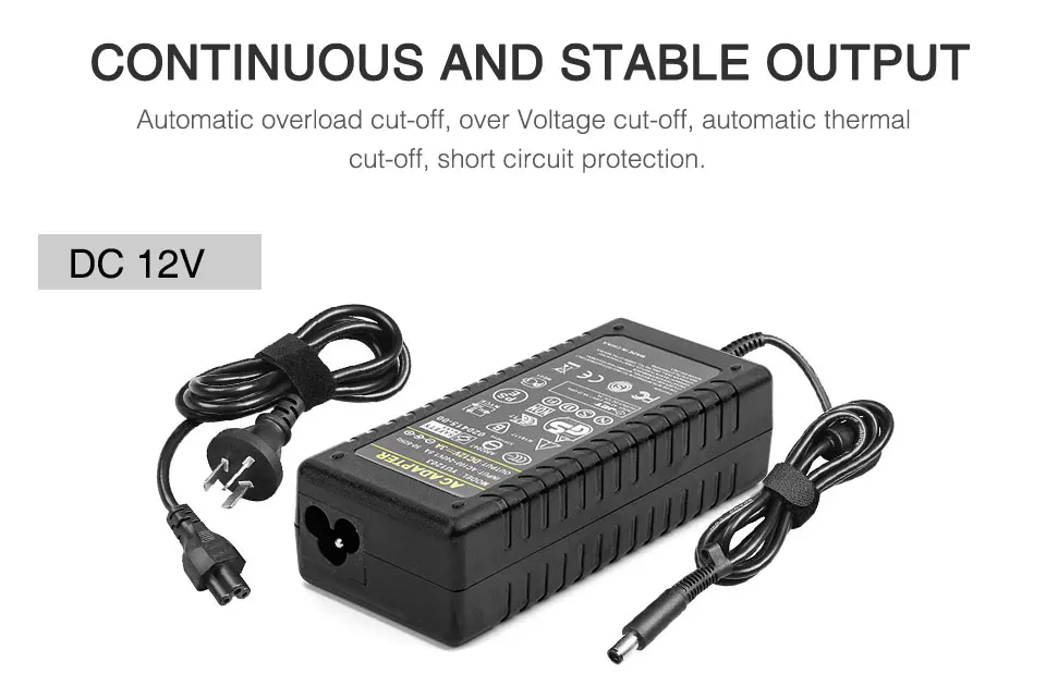 12V 1A 2A 3A 5A 6A 7A 8A 10A светодиодный Питание AC110-240V UK/US/EU/AU штекер адаптера для 2811 5050 3528 Светодиодные ленты светильник