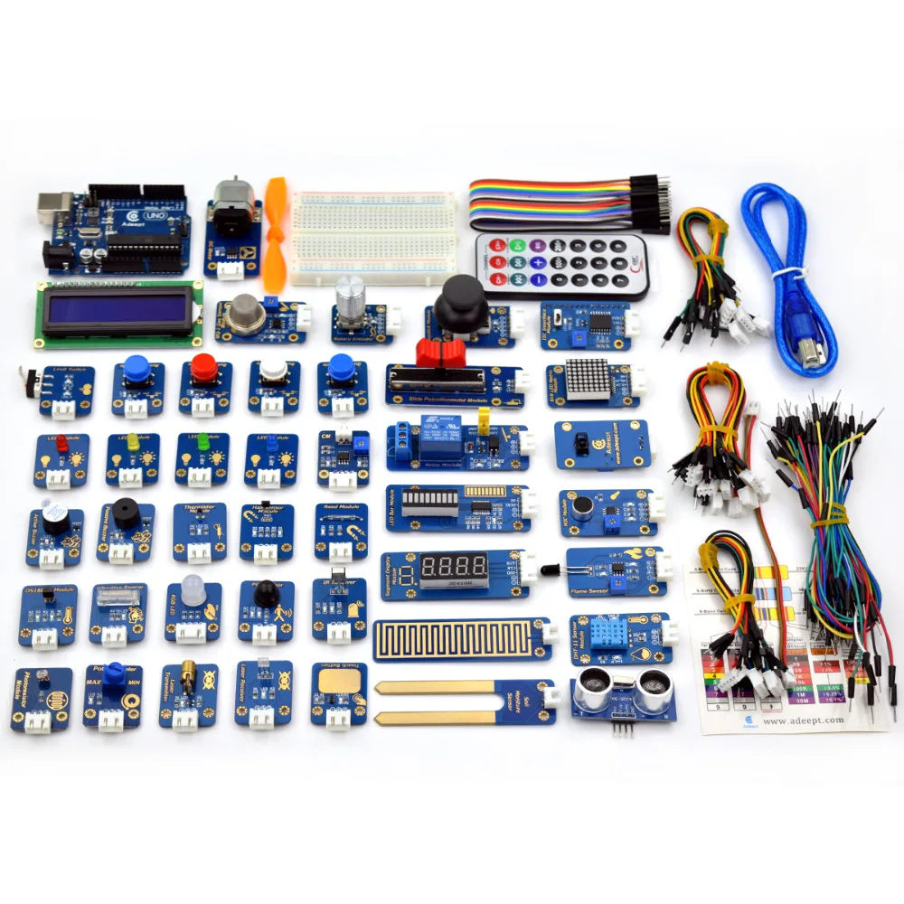 Adeept DIY Electric Ultimate Sensor Modules Kit for Arduino UNO R3 with Guidebook Processing FreeShipping Book diykit | Электроника