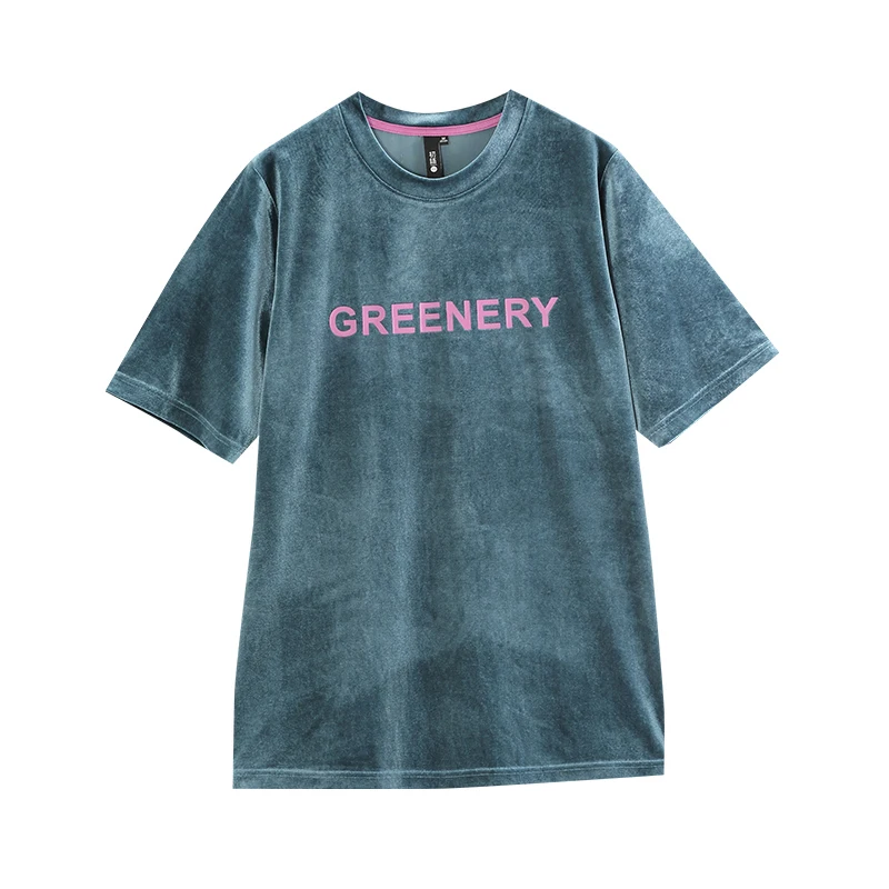 green Toyouth, женская футболка, Весенняя мода, с буквенным принтом, шикарные, с коротким рукавом, Новое поступление, женские рубашки с круглым вырезом - Цвет: green