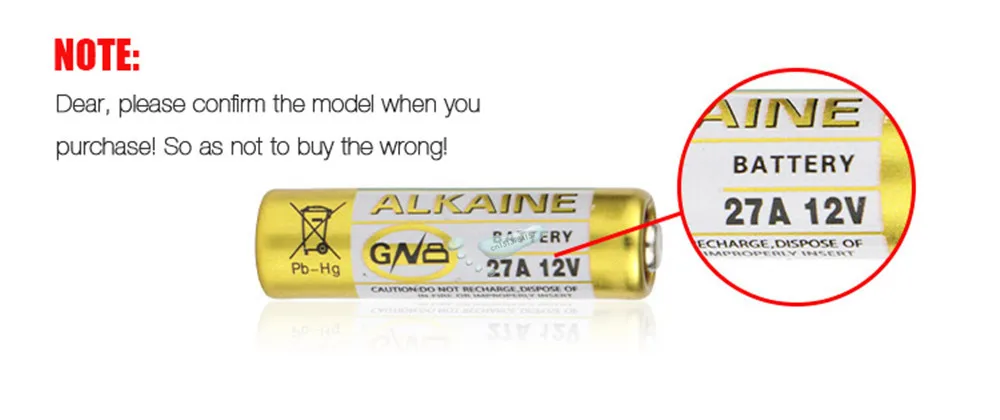 Kpay 2 шт. 27A 12V сухая щелочная батарея 27AE 27MN A27 для дверного звонка автосигнализации