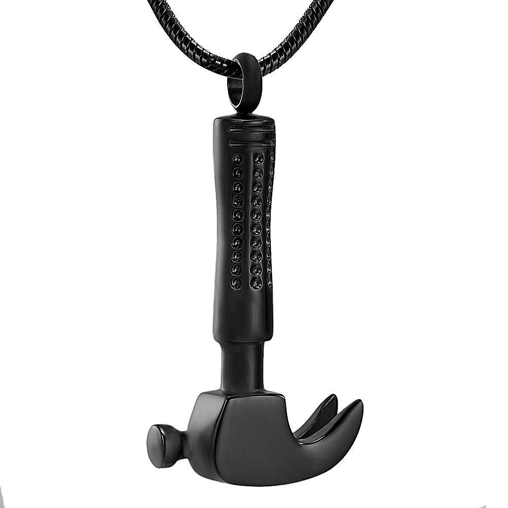 

KSJ8239 Claw Hammer Shape Human Ashes Jewelry Gold, Pink, Black Memorial Urn Necklace Funeral Souvenirs for Men Women