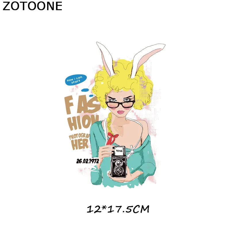 ZOTOONE/красивая модная одежда для девочек с утюгом на уровне А, нашивки с теплопередачей, пирография для самостоятельного изготовления футболок, одежда с декоративным принтом - Цвет: 06