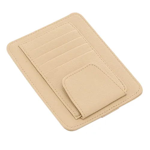 beige IKSNAIL многофункциональный автомобильный козырек от солнца, для карт держатель Ткань Оксфорд автомобильное Рабочий стол коробка карты Чехол солнцезащитные очки для женщин клип автомобильный интерьер аксессуар - Название цвета: beige