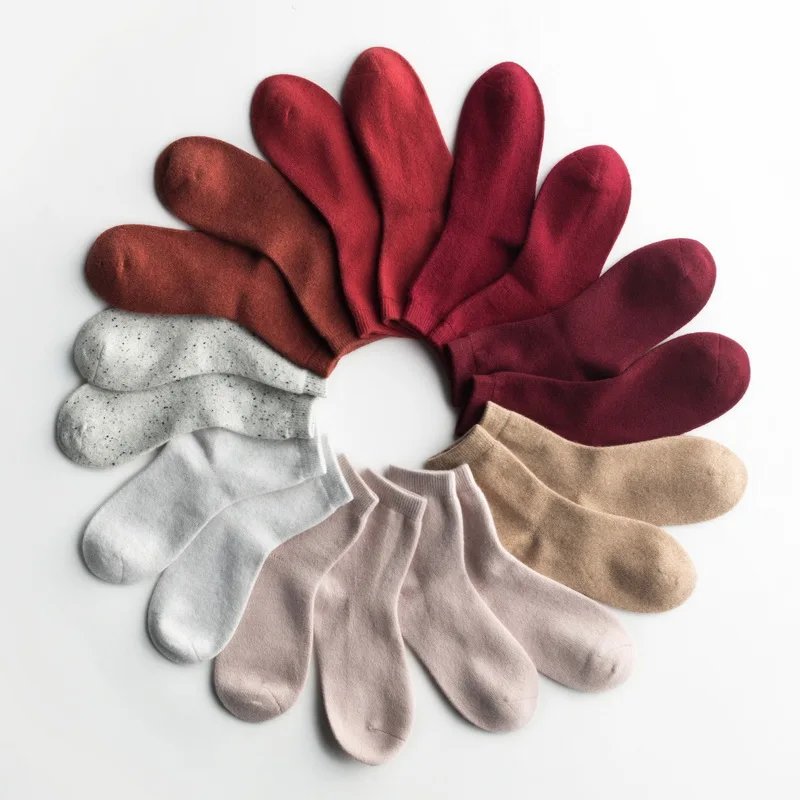 Толстые вязаные зимние носки из чистого кашемира для унисекс|thick knit|winter knittedsocks sock