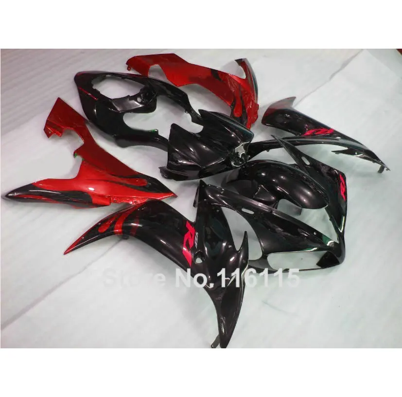 Motomarts высокого качества Полный комплект обтекателя Для YAMAHA YZF R1 2004 2005 2006 красно-черные обтекатели комплект R1 04 05 06 3242 полных выдуваний