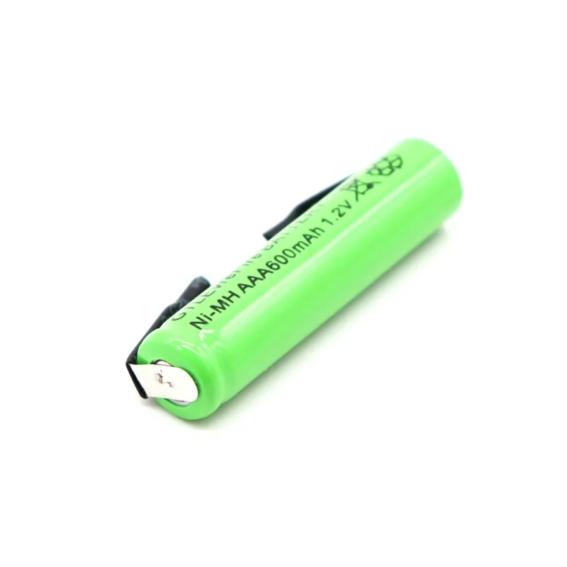 Перезаряжаемая батарея AAA 1,2 V 600mAh ni-mh для электрической зубной щетки беспроводная мышь Пульт дистанционного управления микрофон светодиодный фонарик