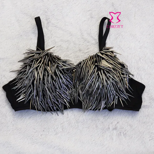 Женский бюстгальтер топ с заклепками в стиле панк 3/4|underwear bodysuit|bra underwear setsbra 46a |