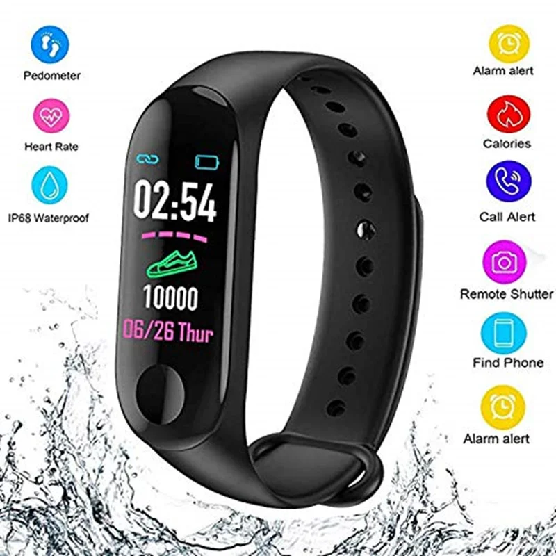 Фитнес-браслет крови Давление открытый IPS Экран кислородом монитор сердечного