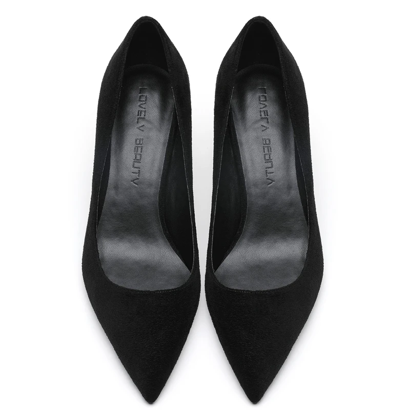 3cm Heel Height Женские туфли-лодочки на среднем тонком каблуке; женские туфли из органической кожи с острым носком на высоком каблуке; красные, черные свадебные туфли на каблуке; E0043 - Цвет: 3cm Heel Height