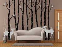 Personalized Cute Owl & Deer Tree Vinyl Decal Wall Sticker Art Mural Room Decor 217x270cm