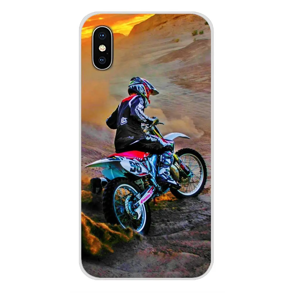 Грязевые велосипеды мотоцикл гонки Moto Cross чехол для телефона Apple iPhone X XR XS MAX 4 4S 5 5S 5C