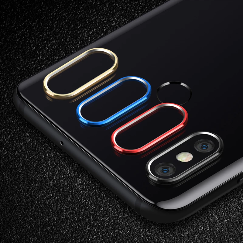 Защита экрана для камеры Xiaomi Mi 8 Mi8 закаленное стекло + металлическое кольцо