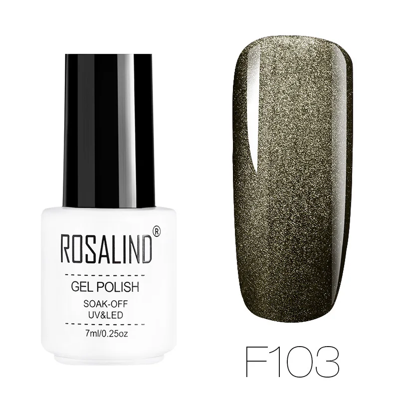 RCF103 ROSALIND Magent Гель-лак «кошачий глаз» Гибридный лак для ногтей с Magent Stick Vernis Полупостоянный 7 мл УФ поли гель лак - Цвет: RCF103